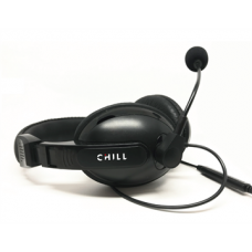 CHILL SZTEREO USB HEADSET, fekete, 2m-es kábel, ki-be kapcsolható mikrofon