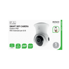 DELTACO SMART HOME SH-IPC08 2MP IP biztonsági okos kamera, kültéri, IP54, 1920 x 1080,  WIFI, pan-tilt-zoom