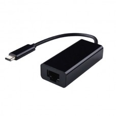 GEMBIRD Adapter, USB-C - RJ-45, M/F, 0,15m, fekete