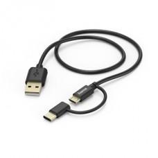 HAMA 178327, ADATKÁBEL MICRO USB/USB TYPE-C, 2in1, 1M