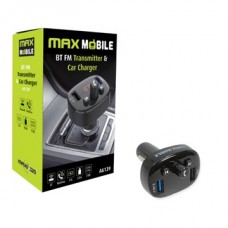 MAX MOBILE FM Transmitter+Autós töltő A6139 2xUSB, 3,4 A