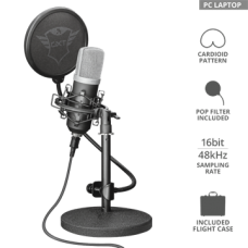 TRUST USB stúdiómikrofon 21753, GXT 252 Emita Streaming Microphone