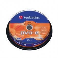 VERBATIM DVD-R lemez, AZO, 4,7GB, 16x, 10 db, hengeren,