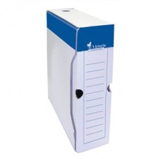 VICTORIA Archiváló doboz, A4, 80 mm, karton, VICTORIA, kék-fehér