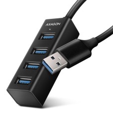 AXAGON HUE-M1A 4 portos USB 3.2 HUB, fekete