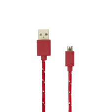 SBOX Kábel, CABLE USB A Male -> MICRO USB Male 1 m Red